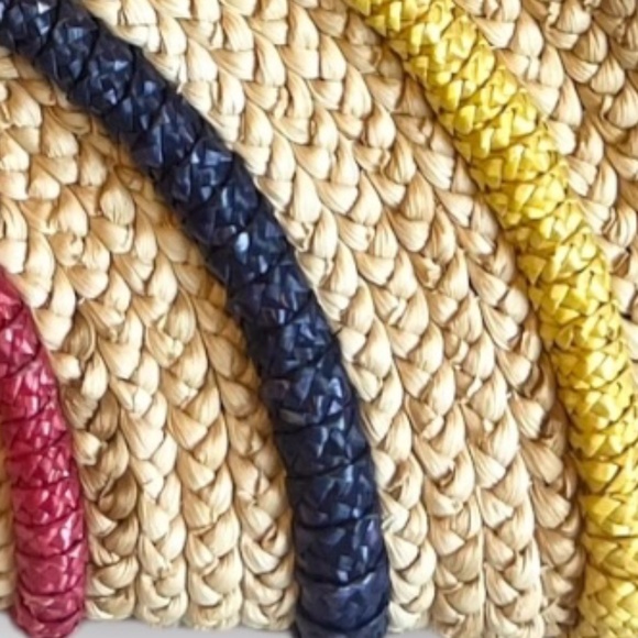 NWT Vintage Rainbow Raffia Bag by Mister Ernest - Picture 4 of 5